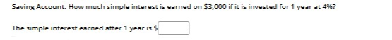 solve Saving Account: How much simple interest is