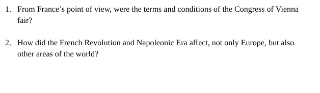 simpler anwer From France's point of view, were