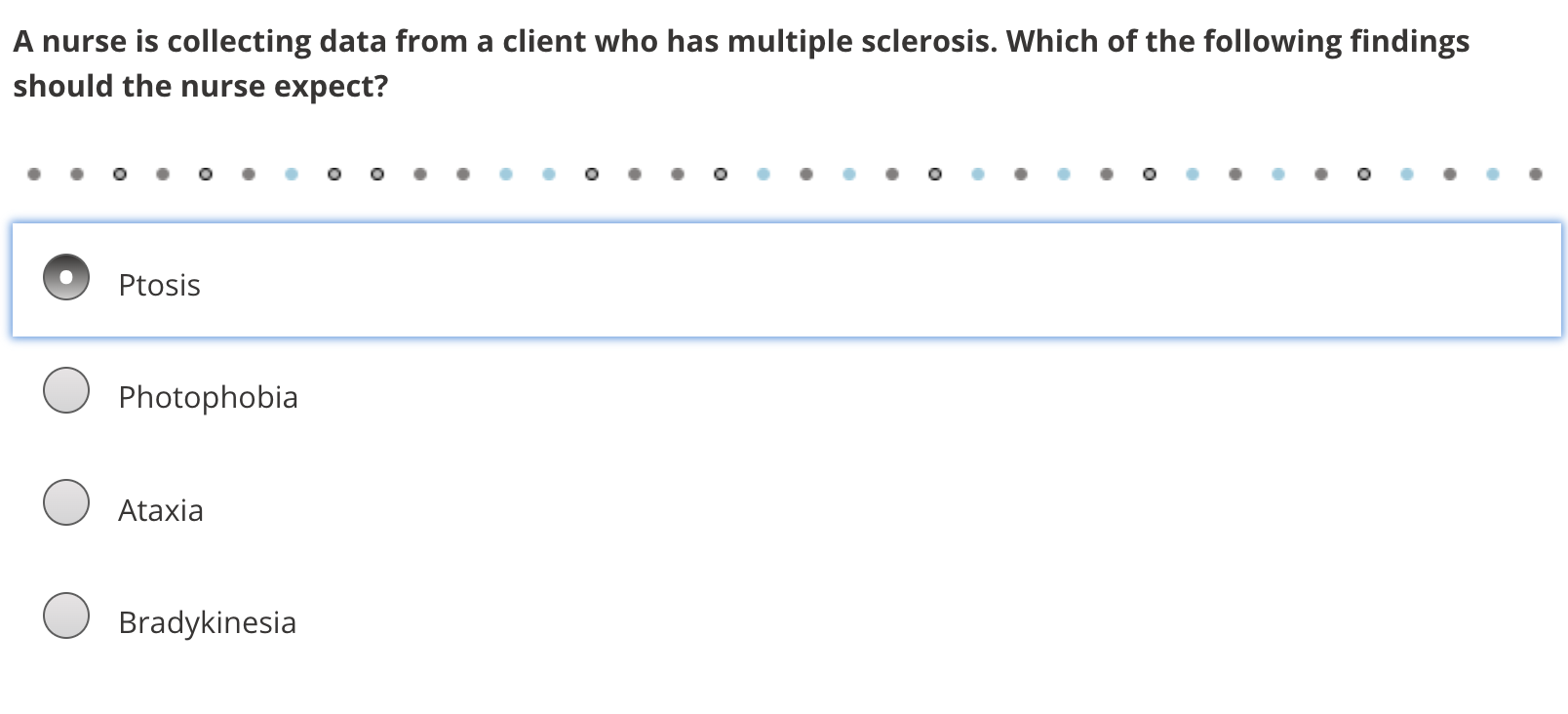 m A nurse is collecting data from a client who