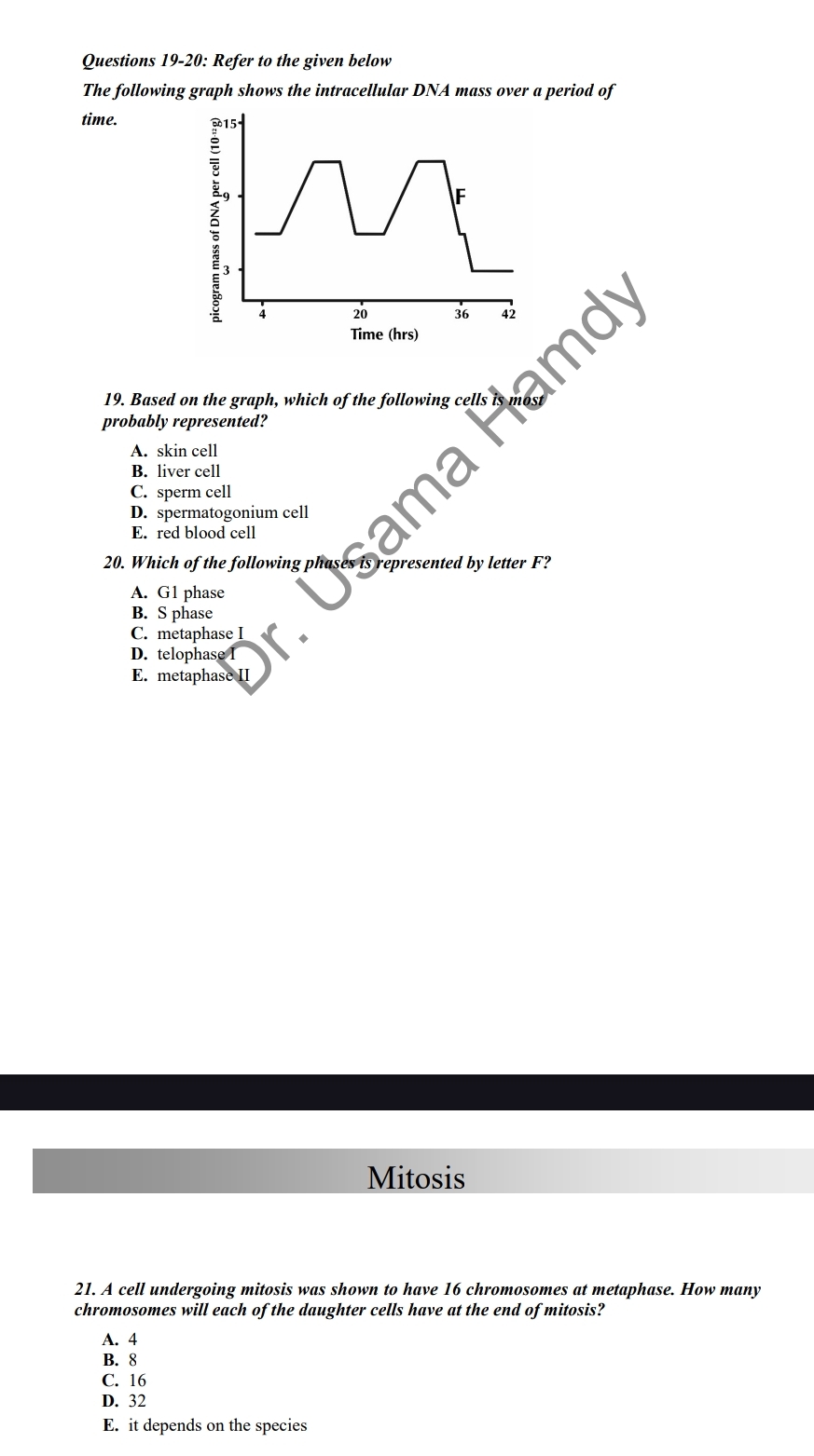 Solve from 19_21 Questions 19-20: Refer to the