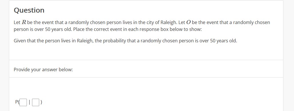 solve\ Question Let R be the event that a