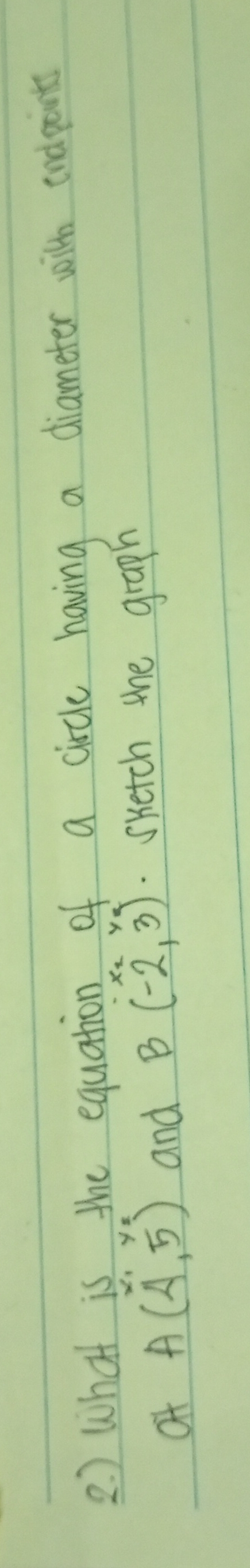 give me the center and the radius, the general