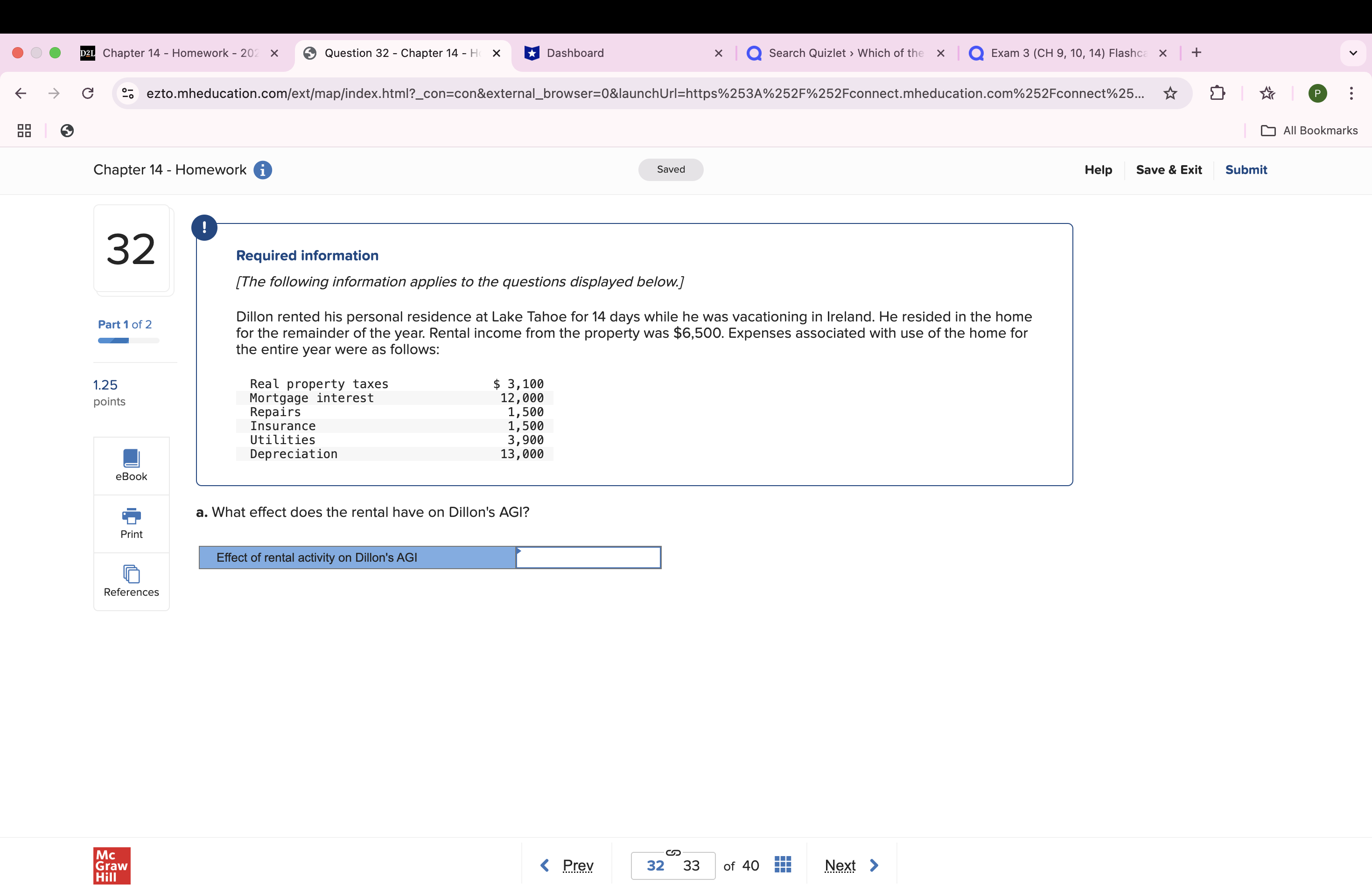 solve thisn O D2L Chapter 14 - Homework - 202 x