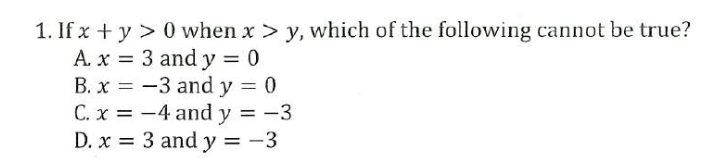 correctly 1. If x + y  style=