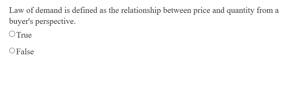 solve Law of demand is defined as the