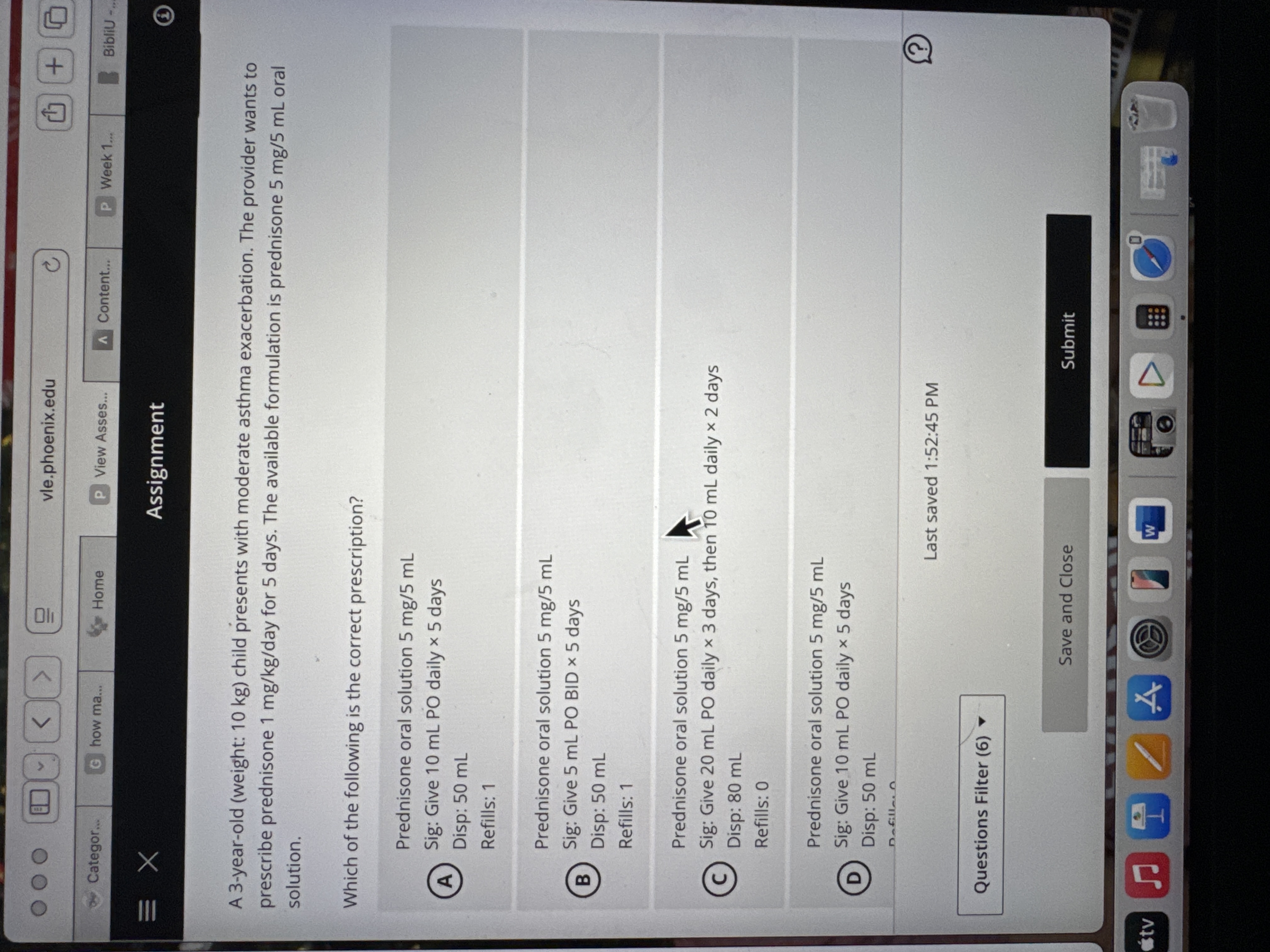 What is the correct answer? vle.phoenix.edu +