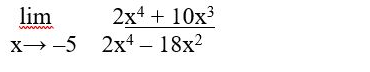 Use the properties of limits to find the limit if