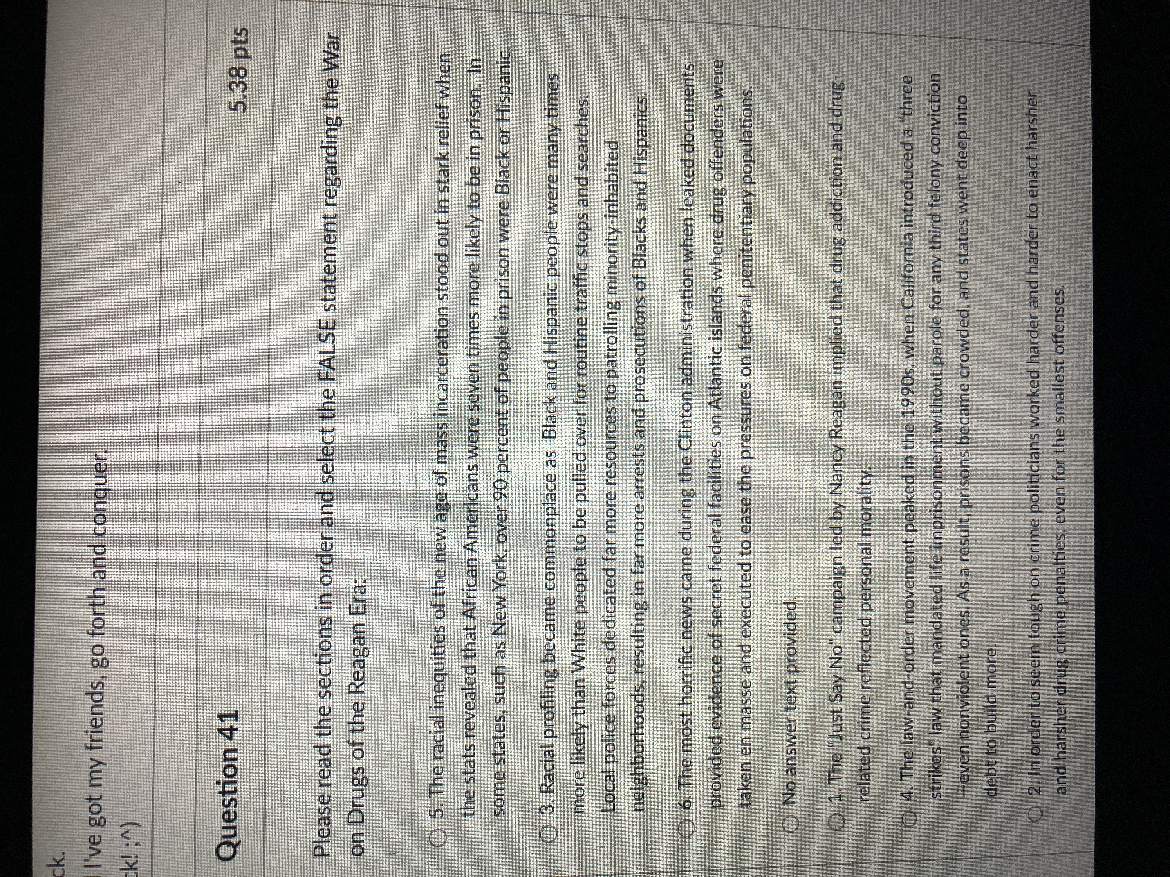 What is the answer ck. I've got my friends, go