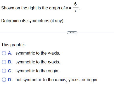 6 Shown on the right is the graph of y= x