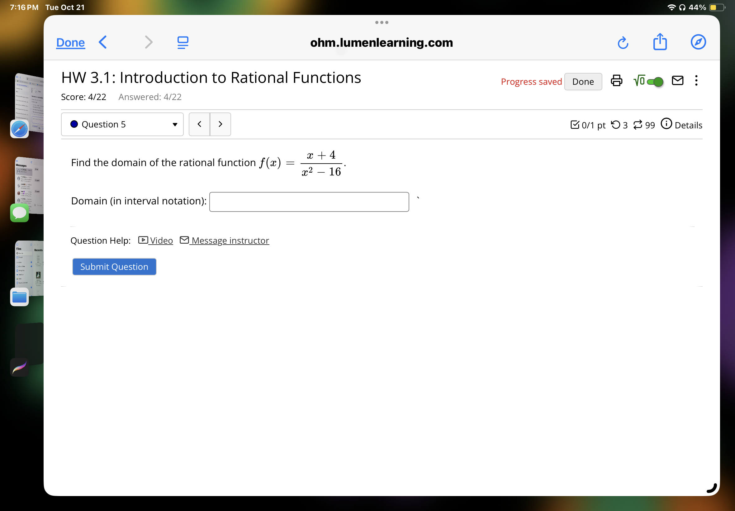 Solve 7:16 PM Tue Oct 21 44% . . . Done