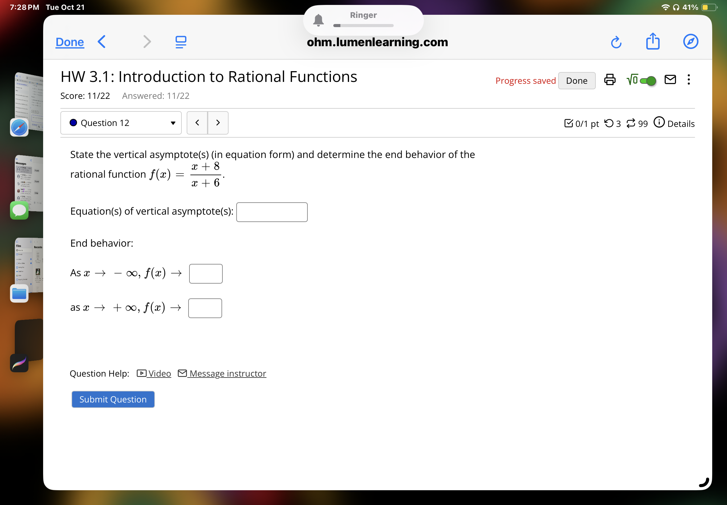 Solve 7:28 PM Tue Oct 21 41% Ringer Done