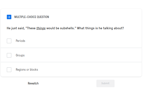 E MULTIPLE-CHOICE QUESTION He just said, "These