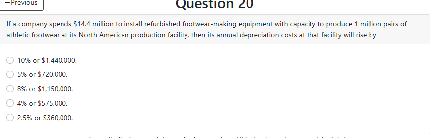 solve ~ Previous Question 2U lf a company spends