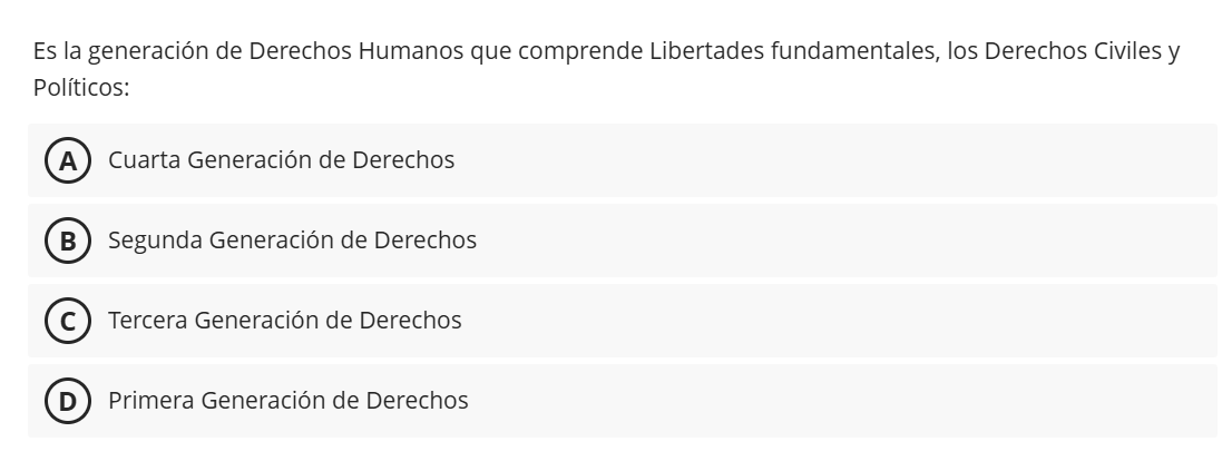 Es la generacion de Derechos Humanos que