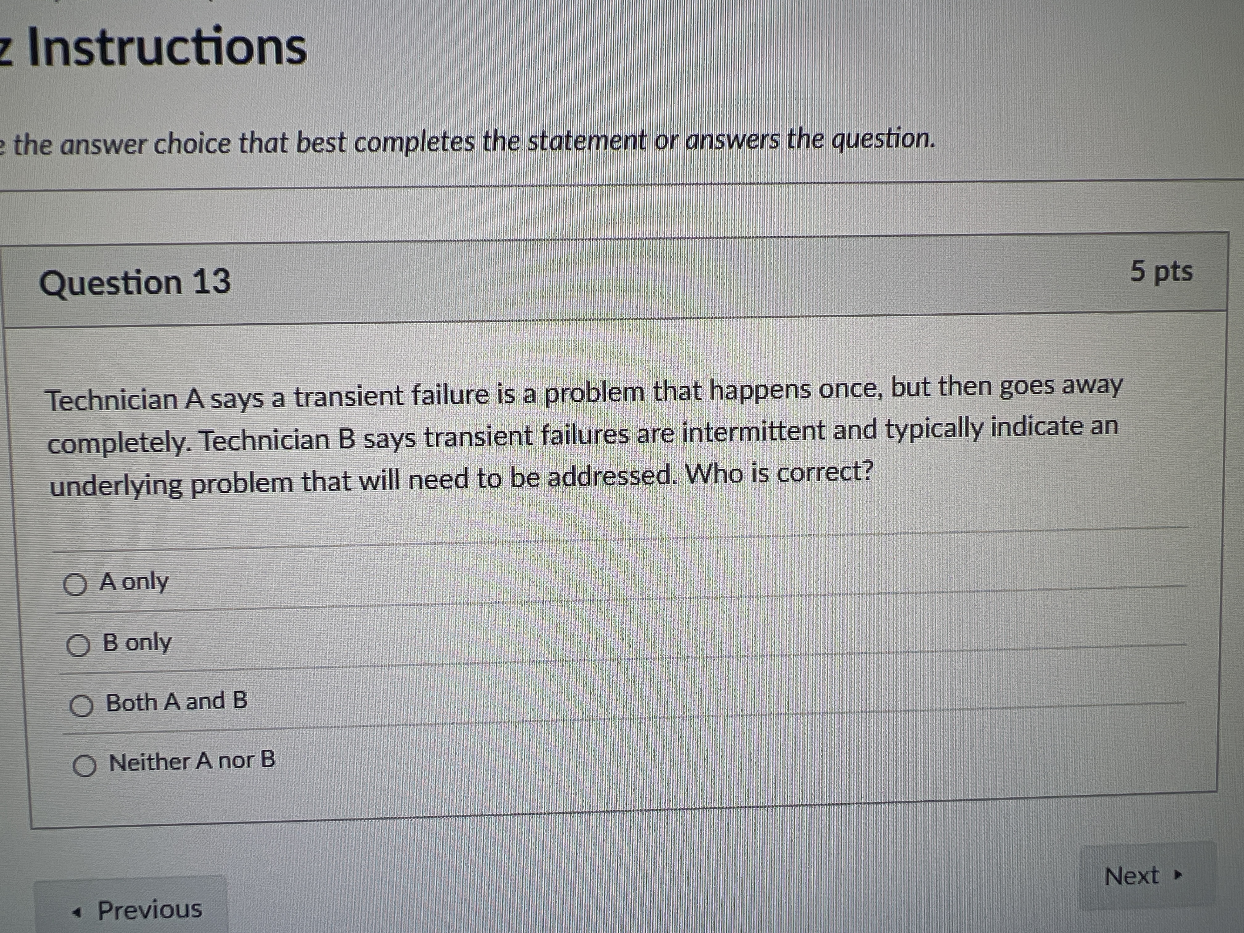 What is the correct answer z Instructions the