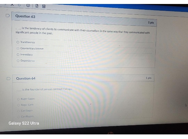 a A D Question 63 1 pts is the tendency of