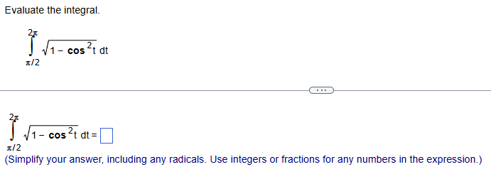 solve and explain Evaluate the integral. V1 -