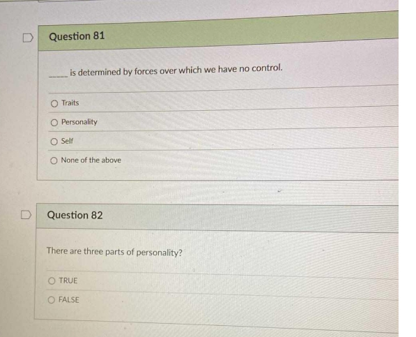 a D Question 81 is determined by forces over
