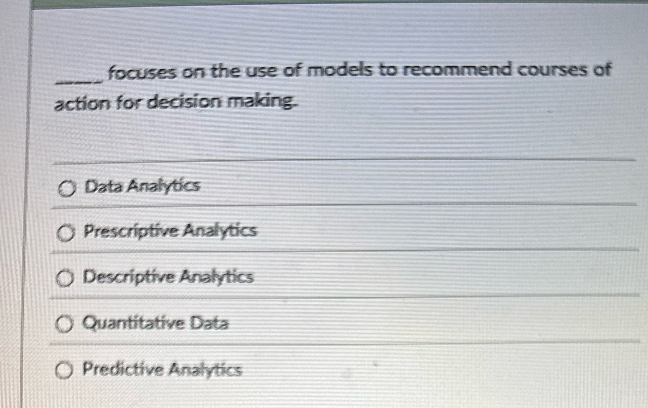 h focuses on the use of models to recommend