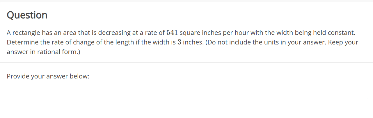do u know the answer Question A rectangle has an