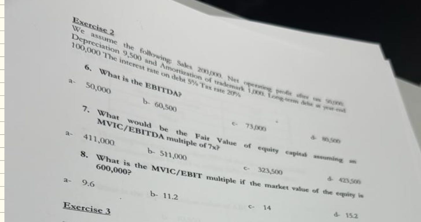 Solve Exercise 2 We assume the following Sales