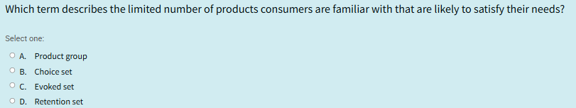 What is the answer? Which term describes the