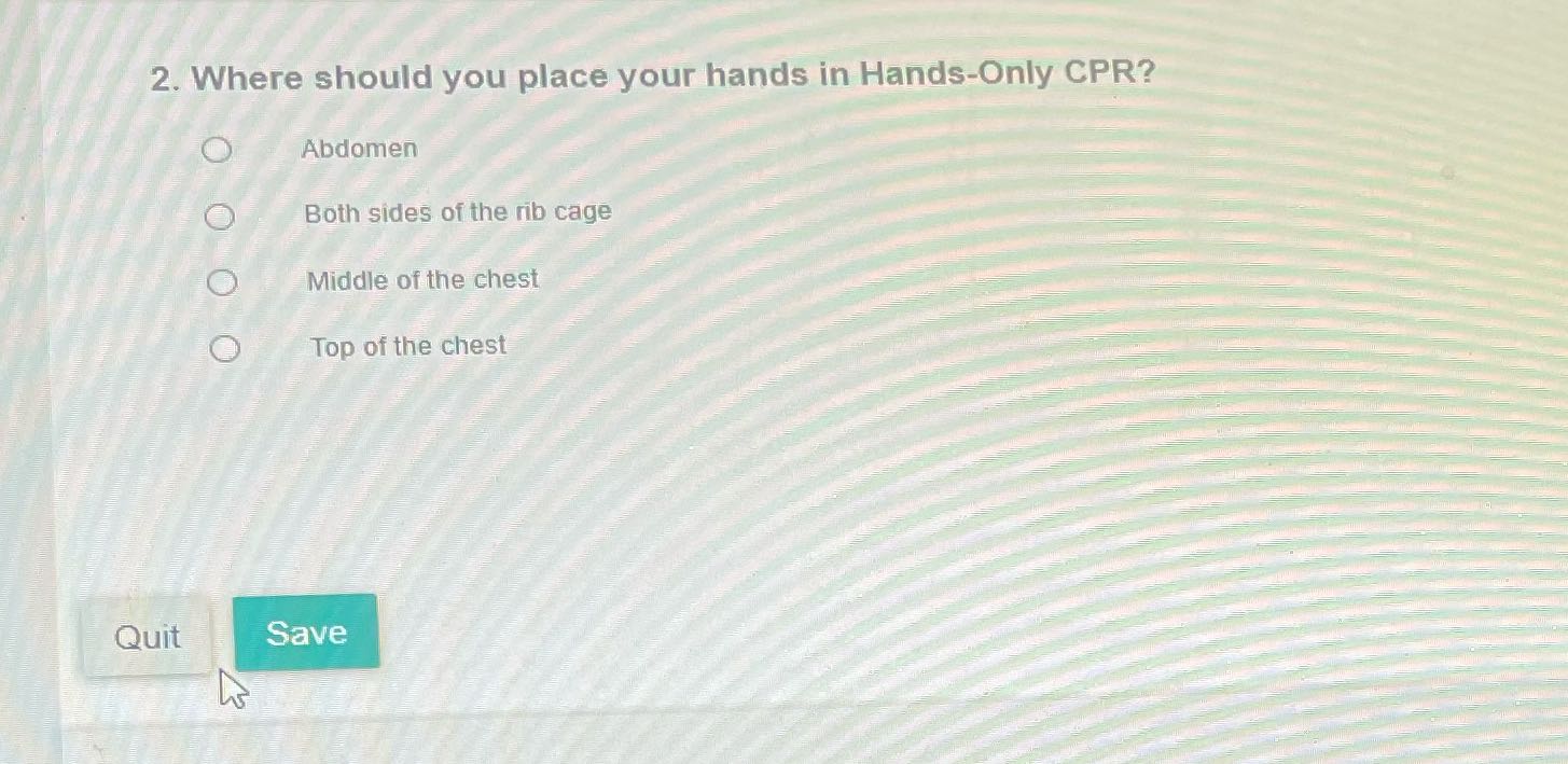 2. Where should you place your hands in