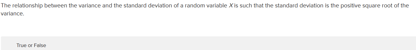 solve The relationship between the variance and