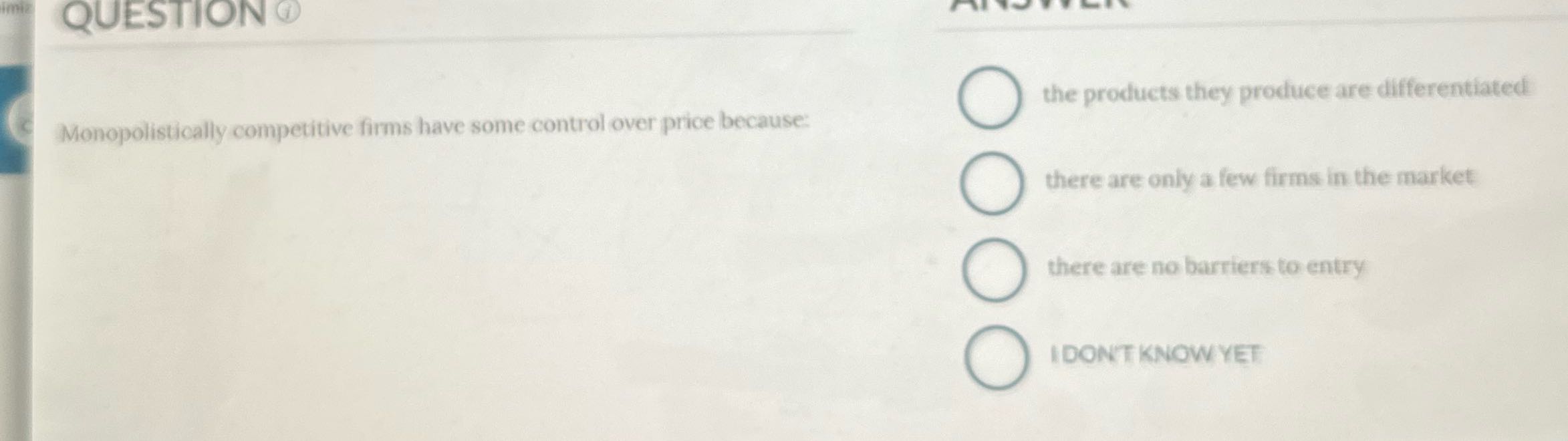 imiz QUESTION the products they produce are