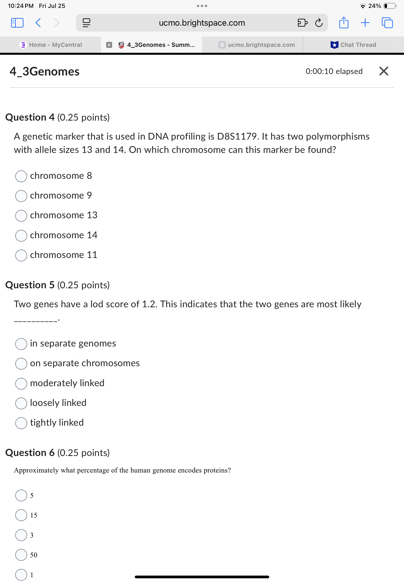 10:24 PM Fri Jul 25 . . . 24% ED