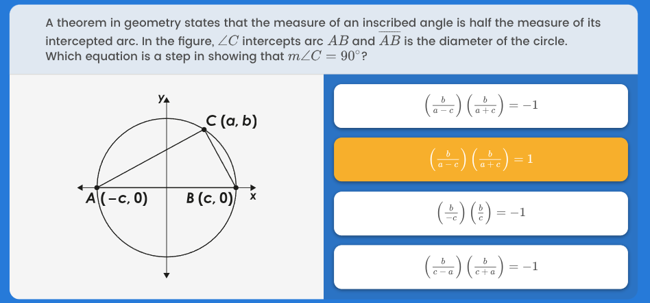 Math A theorem in geometry states that the
