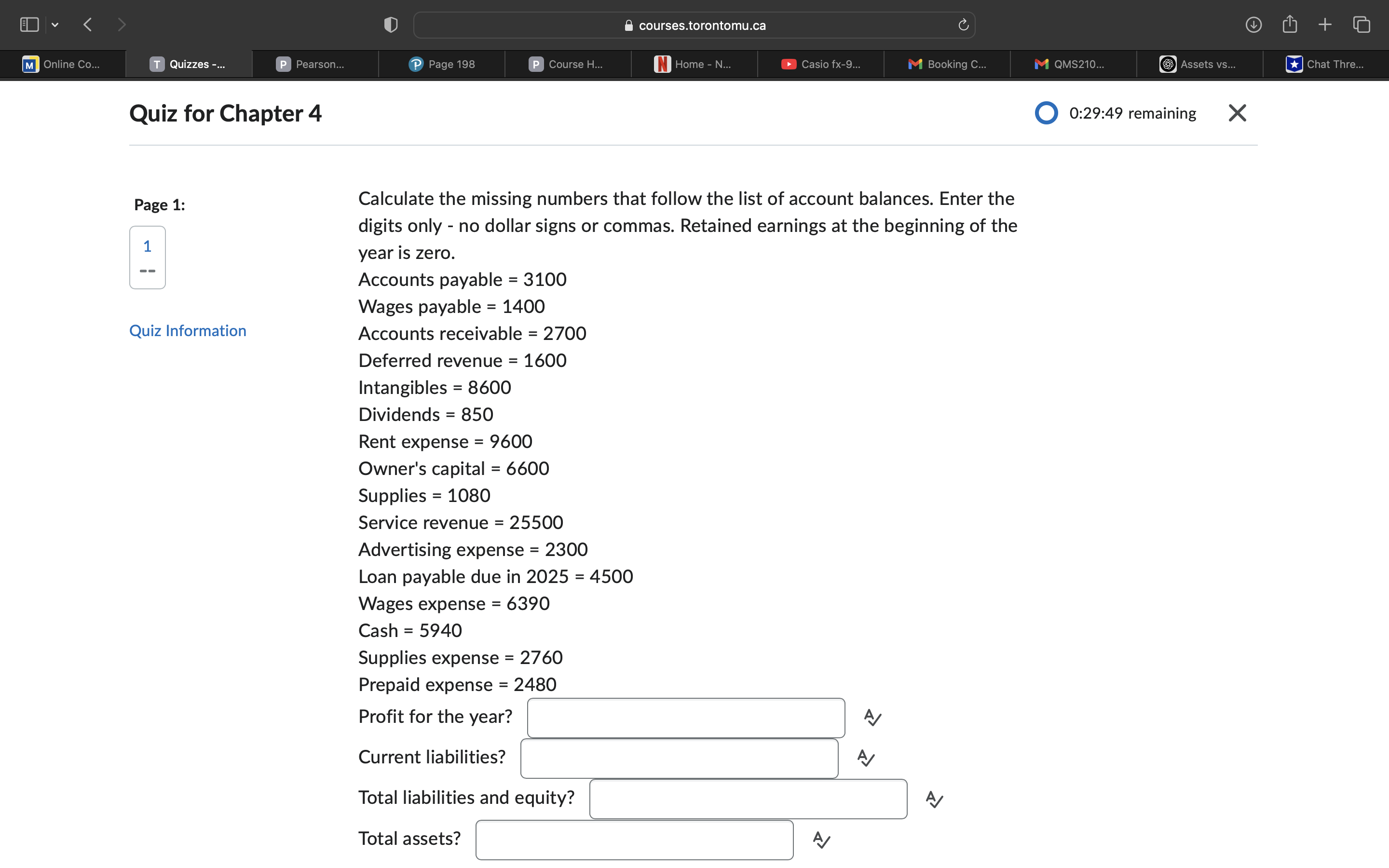 Quiz for Chapter 4 Page 1: Quiz Information @