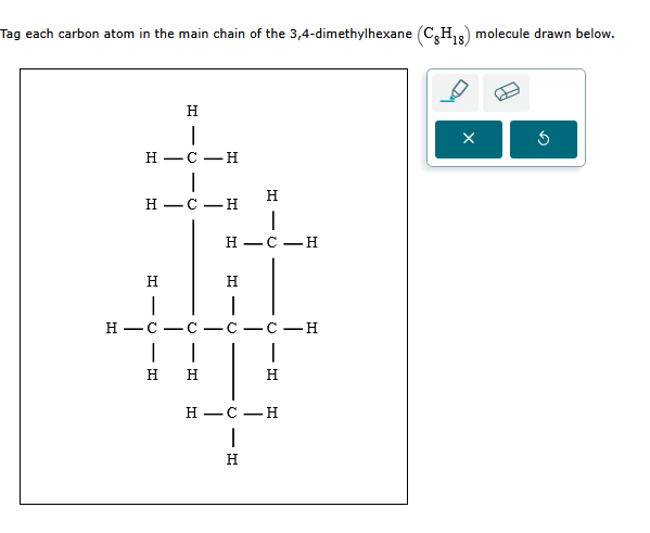 solve Tag each carbon atom in the main chain of
