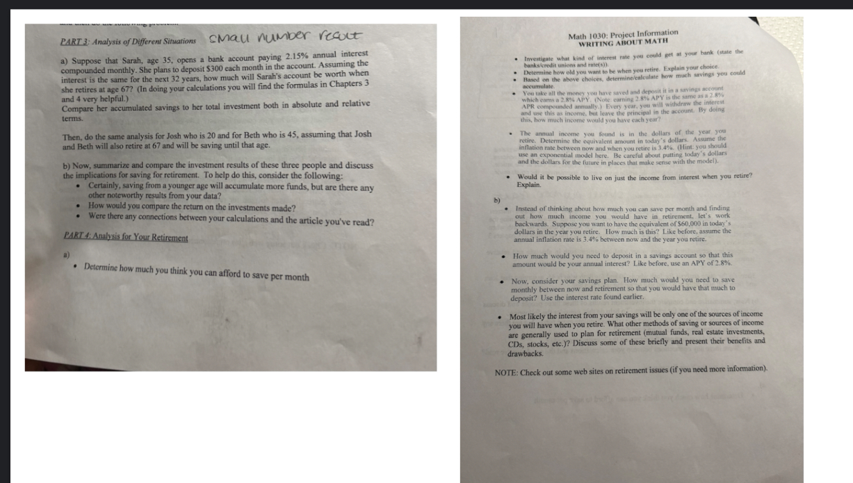 im doing a math project but however I need a