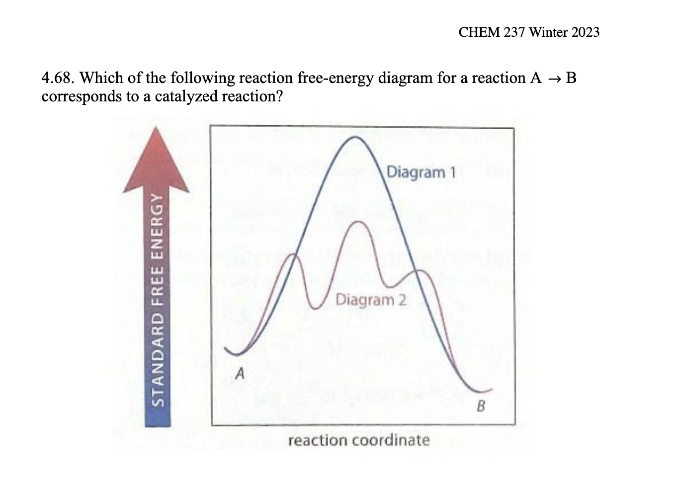 solve this CHEM 237 Winter 2023 4.68. Which of