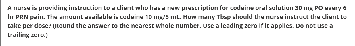 solve A nurse is providing instruction to a