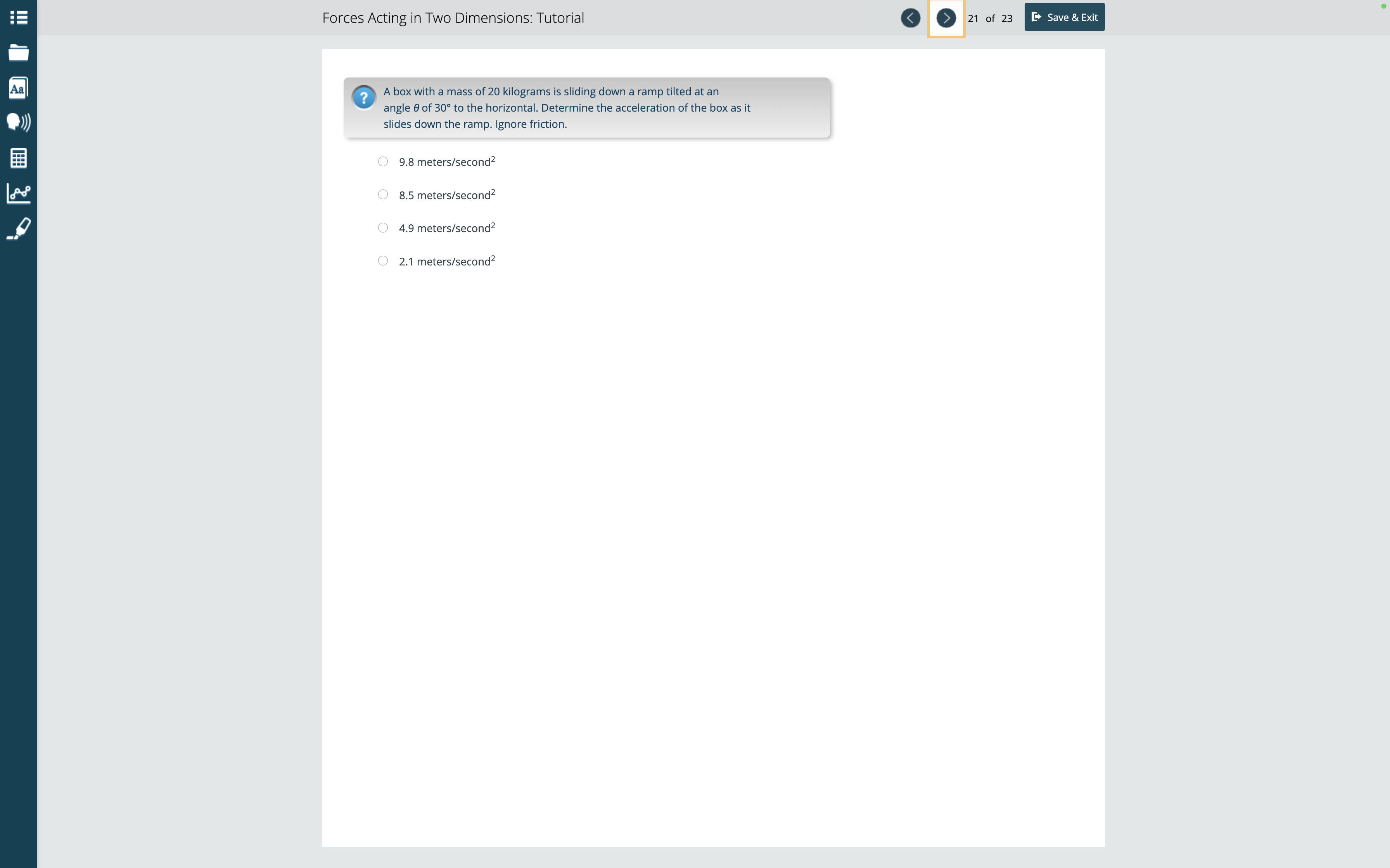 Simplest solution Forces Acting in Two