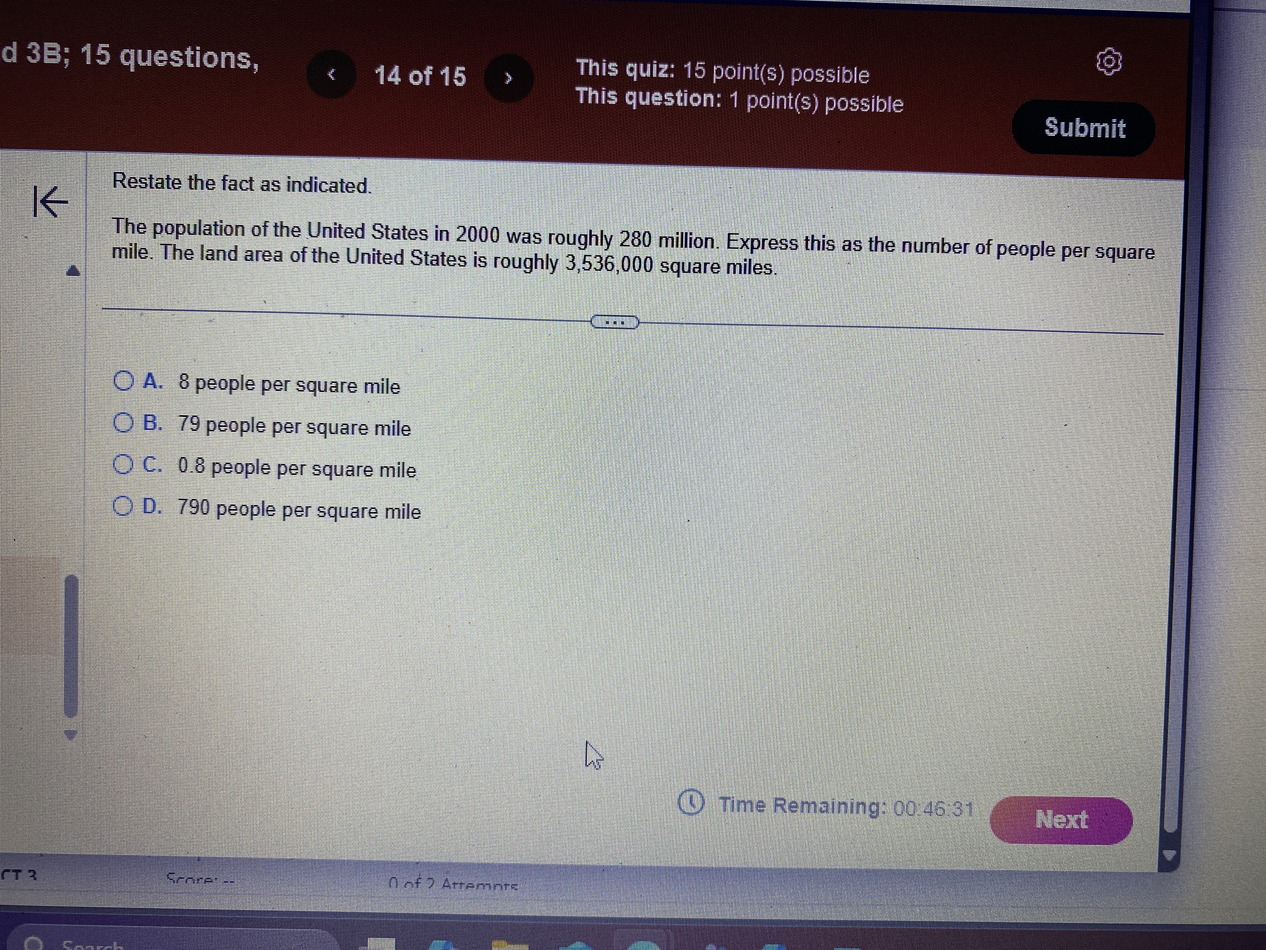 Math d 3B; 15 questions,