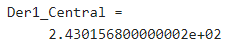 a numero normal cuanto es Der1 Central = 2.