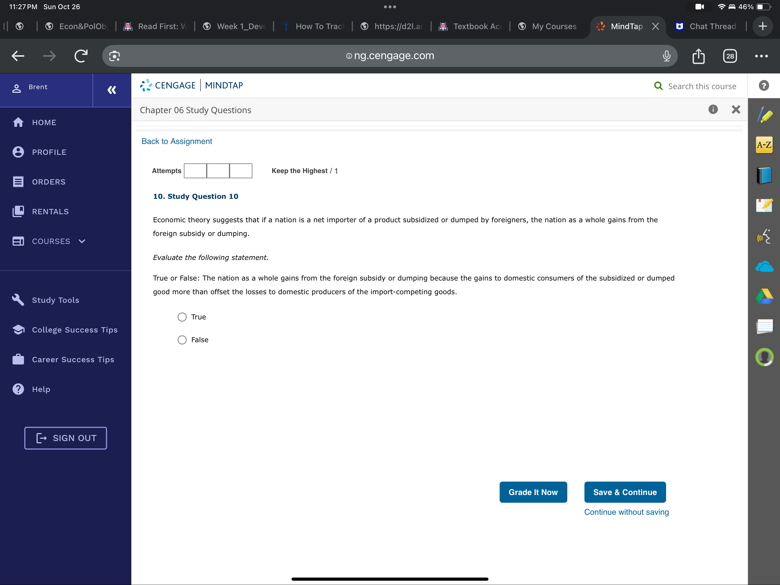 Complete 11:27PM Sun Oct 26 on&PolO JA, Read