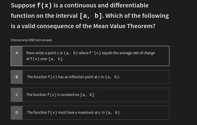 how to solve Suppose f (x ) is a continuous and