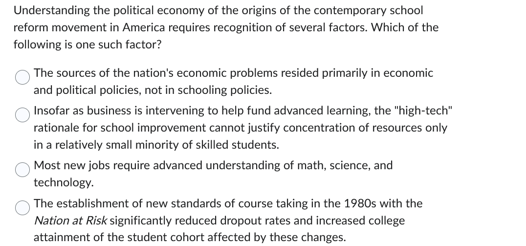 choose the correct answer Understanding the