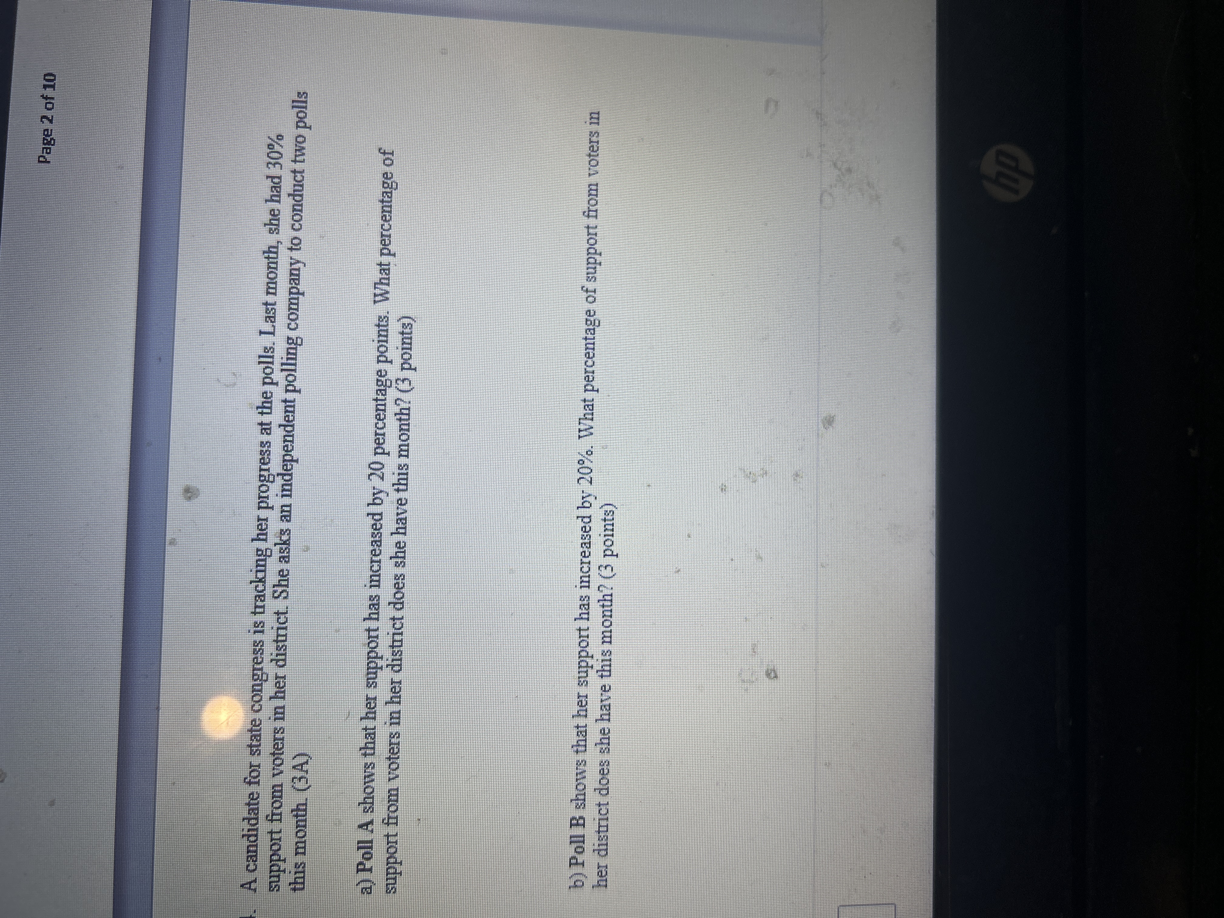 this following problem Page 2 of 10 A candidate