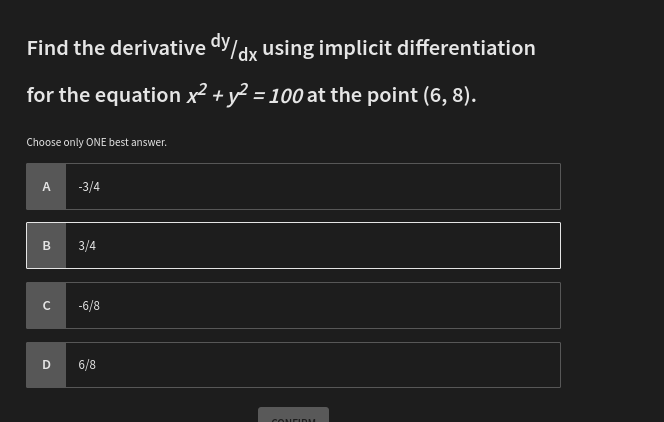 how to solve Find the derivative "/dx using