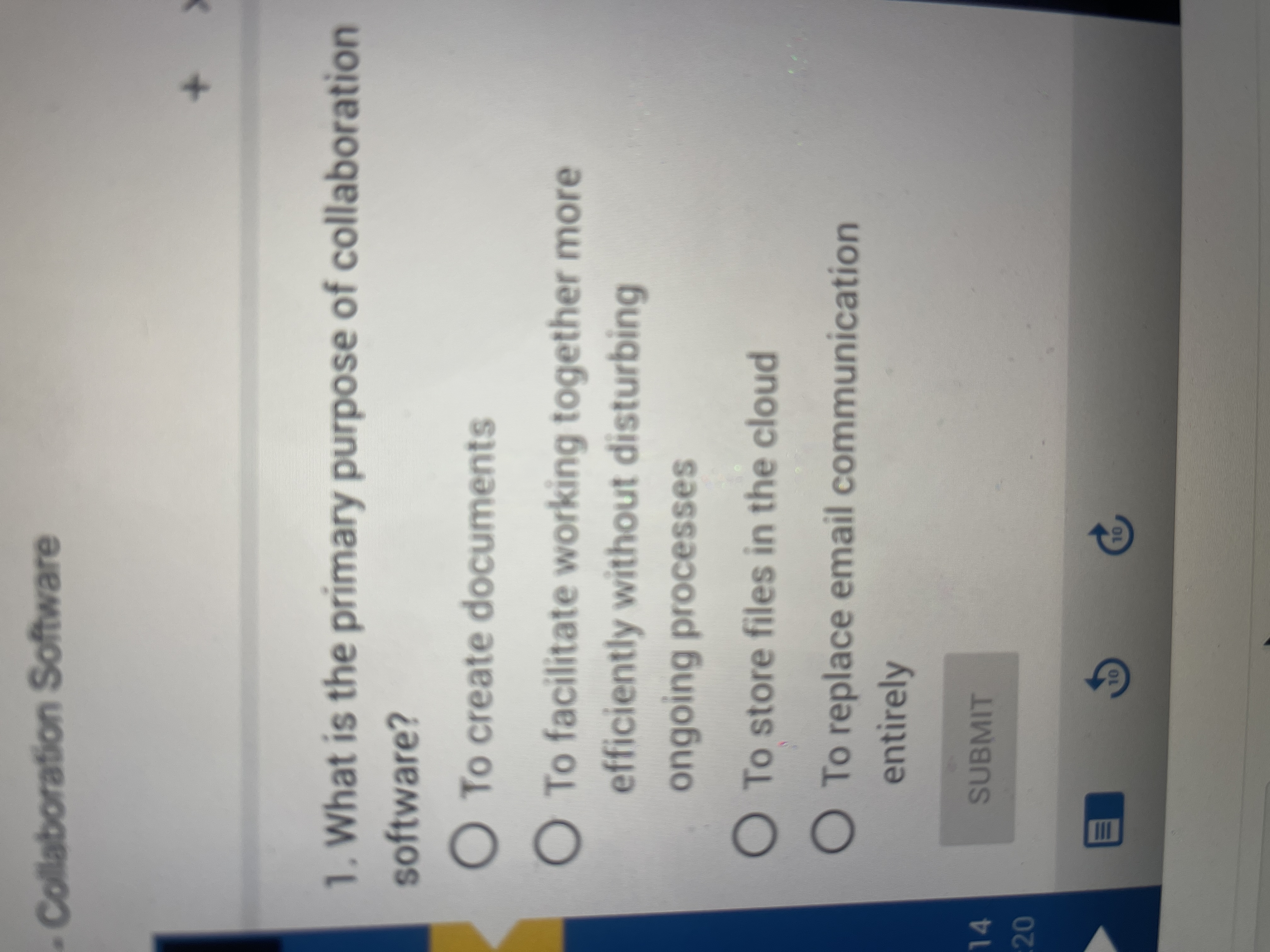 What's the answer? Collaboration Software 1. What