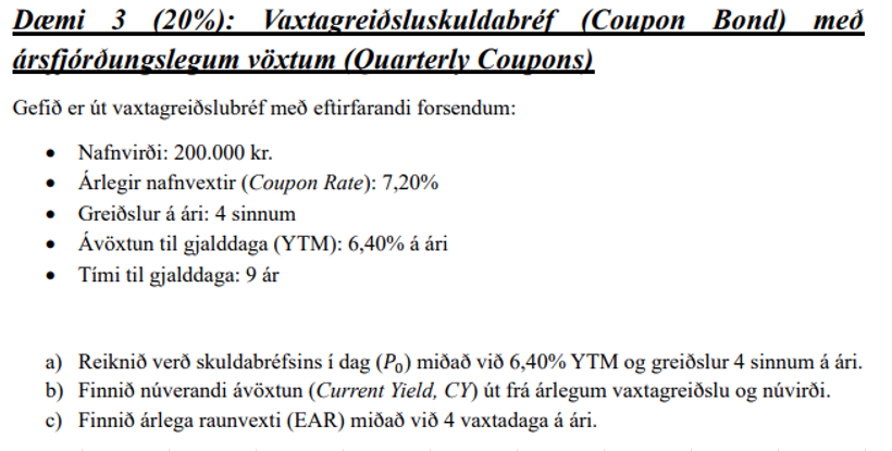 solve Doemi 3 (20%): Vaxtagreiosluskuldabref
