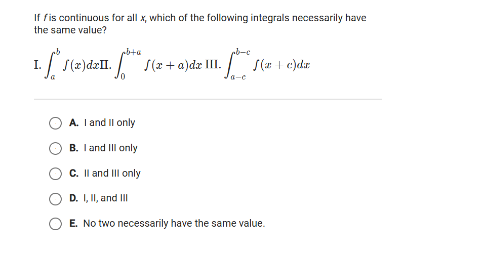 solve If fis continuous for all x, which of the