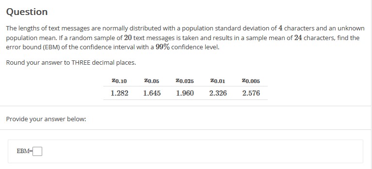 solve Question The lengths of text messages are