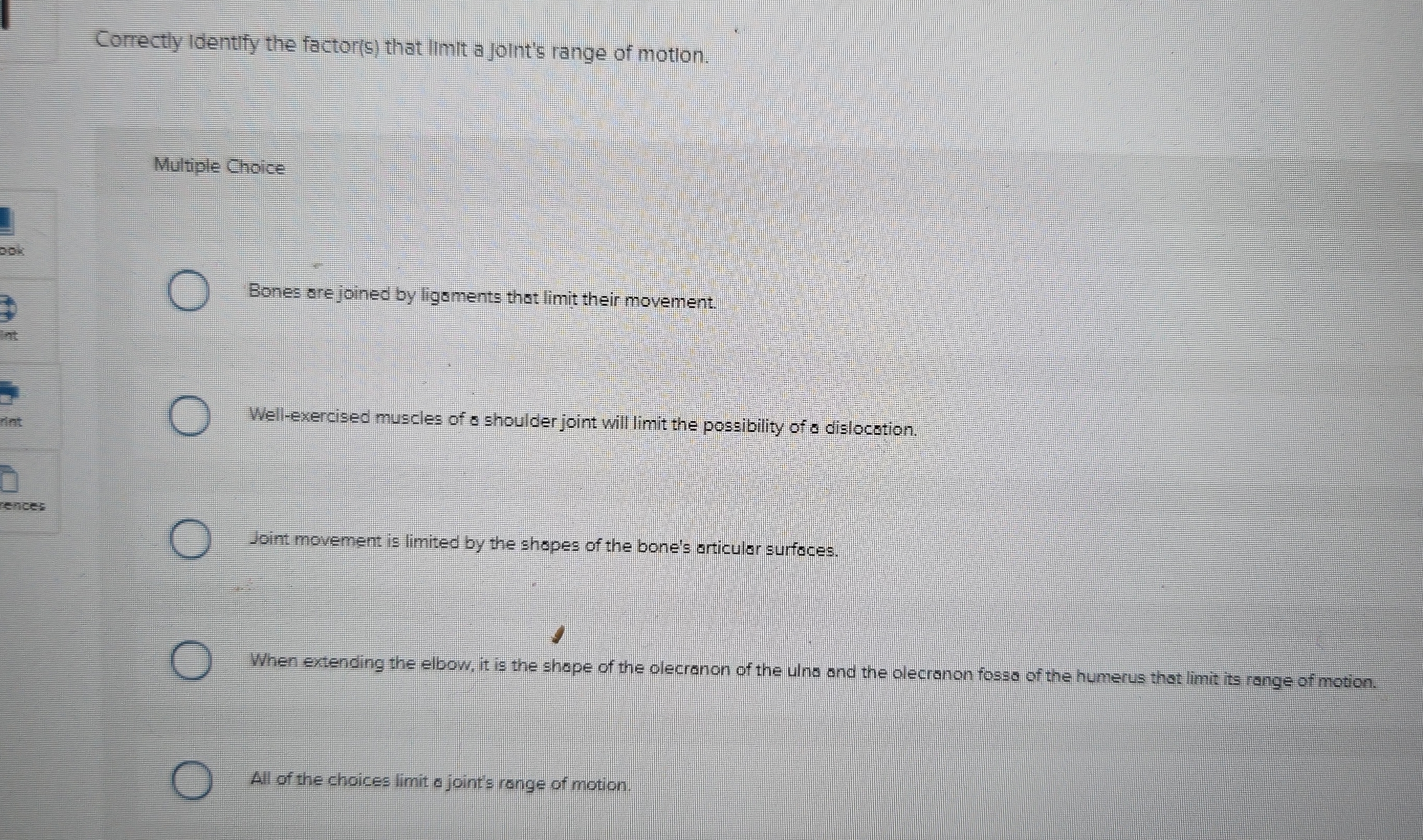 6550M Correctly Identify the factor(s) that limit