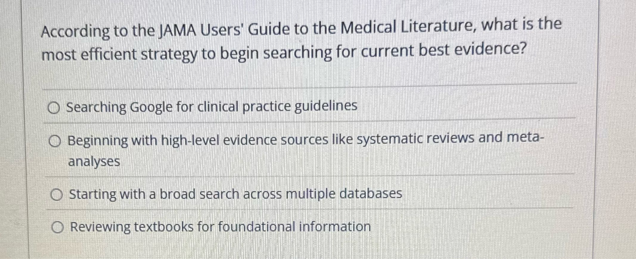 What's the answer According to the JAMA Users'